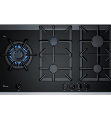 Hob Neff T29TS79N0 N90 90cm Wide 5 Burner Gas Hob Black Glass