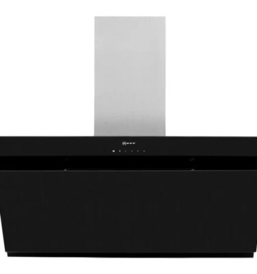 Cooker Hood Neff N50, D95IHM1S0B Wall-mounted chimney hood, 90 cm, clear glass black printed