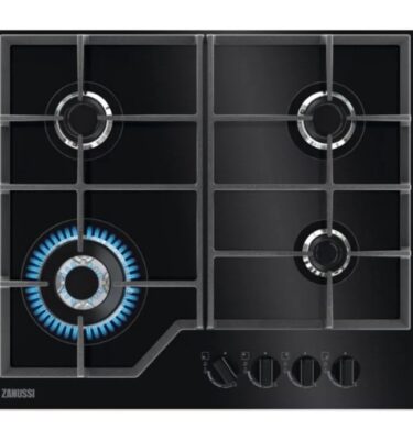 Hob Zanussi ZGGN645K 60cm Gas on Glass 4 Burner Gas Hob