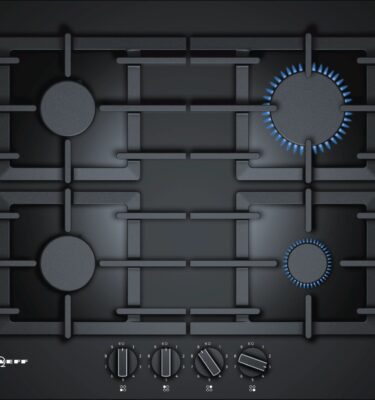 Neff Gas Hob T26CS49S0 60cm On Black Tempered Glass