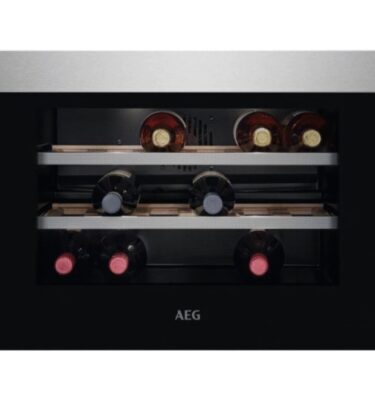 Wine Cooler AEG KWK884520M Black Glass Integrated  - Stainless Steel