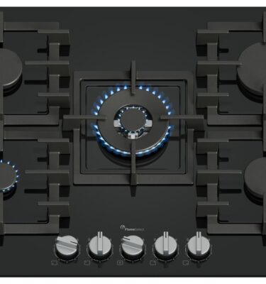 Hob Bosch Series 6 PPQ7A6I40 75cm Wide Burner Gas Hob - Black