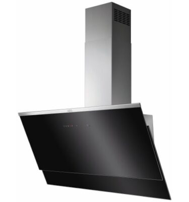 Cooker Hood AEG DVE5971HG 90cm Angled A Rated Black Glass Chimney