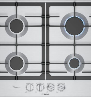 Hob Bosch Series 6 PCP6A5I90 60cm 4 Burner Gas Hob - Stainless Steel