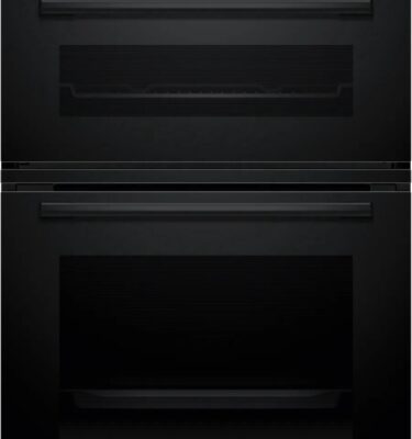 Oven AEG NPU5C40B Multifunction Double Oven, AirFry, - Black